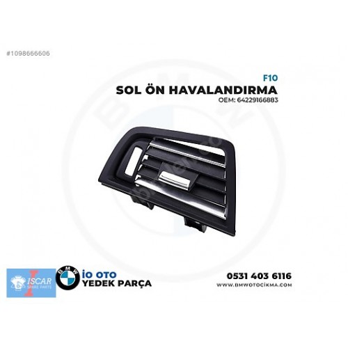 BMW F10 SOL KLİMA HAVALANDIRMA OEM:64229166883